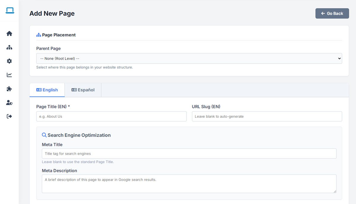 php business directory feature: unlimited pages, managed from one clean interface
