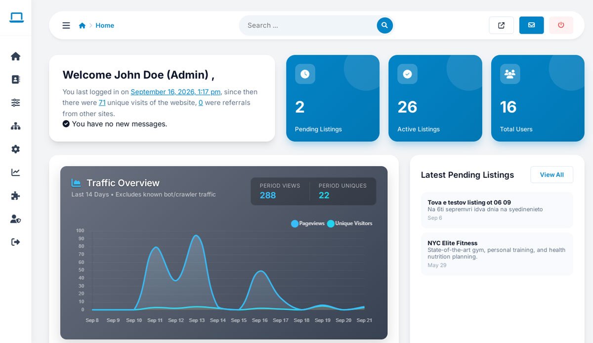php business directory feature: one command center for your entire directory business