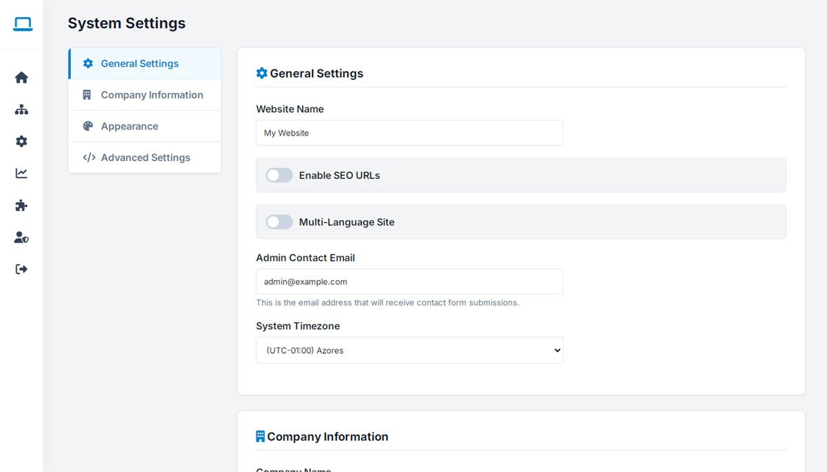 php business directory feature: one configuration screen for the whole platform